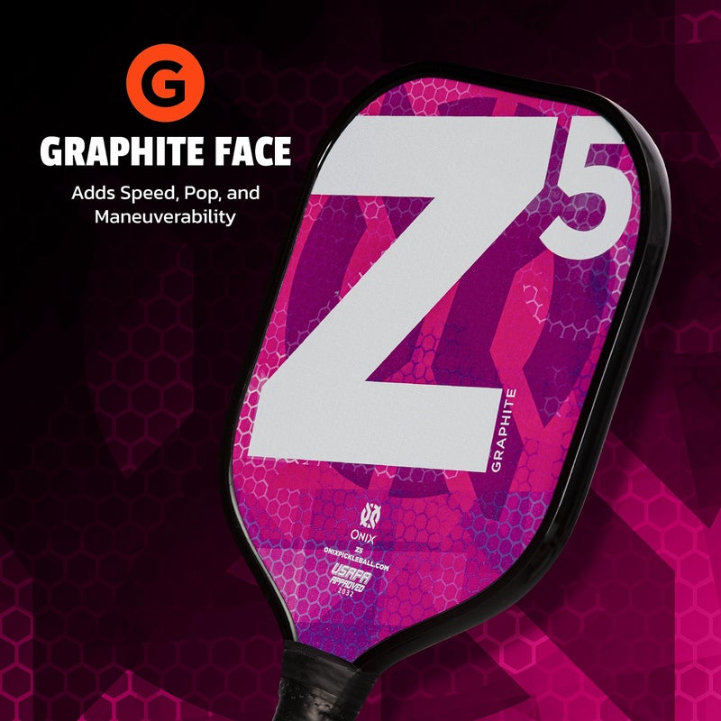 ONIX Graphite MOD Z5 Graphite Carbon Fiber Pickleball Paddles with Cushion Comfort Pickleball Paddle Grip - USA Pickleball Approved - Image 4